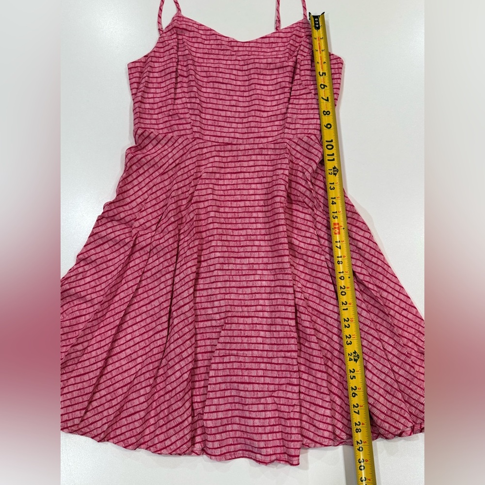 Old Navy Pink Striped Fit & Flare Sundress Mini | A-Line | Size M - Picture 7 of 15